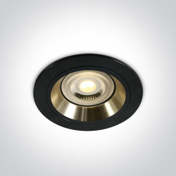 ONE LIGHT 10105ALG/B/GL Jalia wpust ze złotym odbłyśnikiem i oprawką GU10 MR16 50W dark light