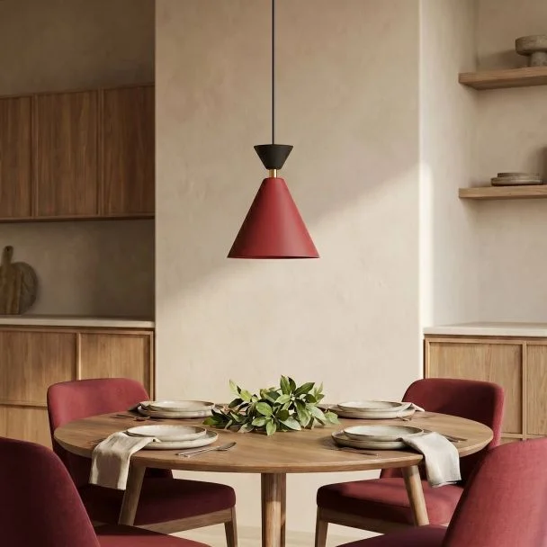 EMIBIG 1740/1 KLEVER 1 BURGUNDY BLACK Lampa wisząca