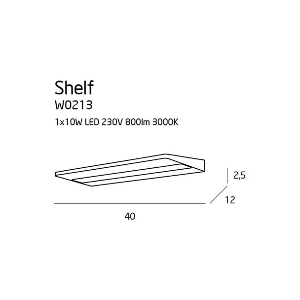 MAXLIGHT W0213 KINKIET SHELF, 10W