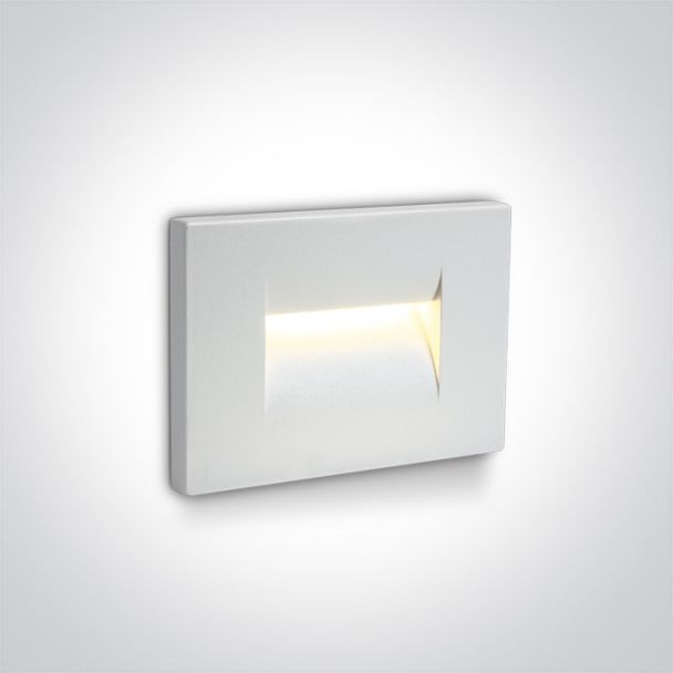 ONE LIGHT 68064/W/W Simi 2 biała ścienna oprawa do wbudowania LED 3000K 3,6W IP65