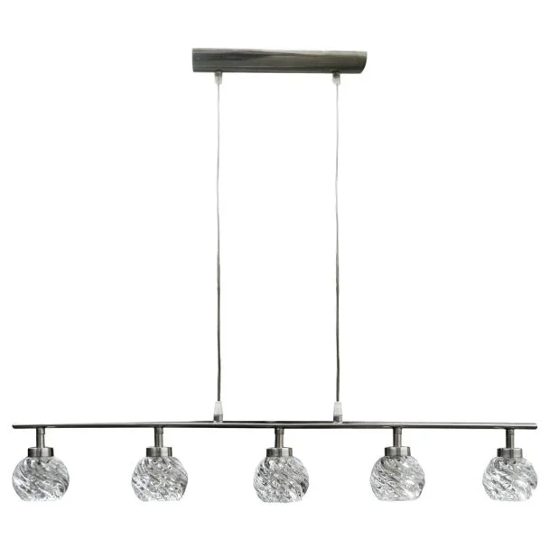 CANDELLUX 35-04607 GIRA ZWIS 5X40W G9 SATYNA NIKIEL+KRYSZTAŁ PROMOCJA