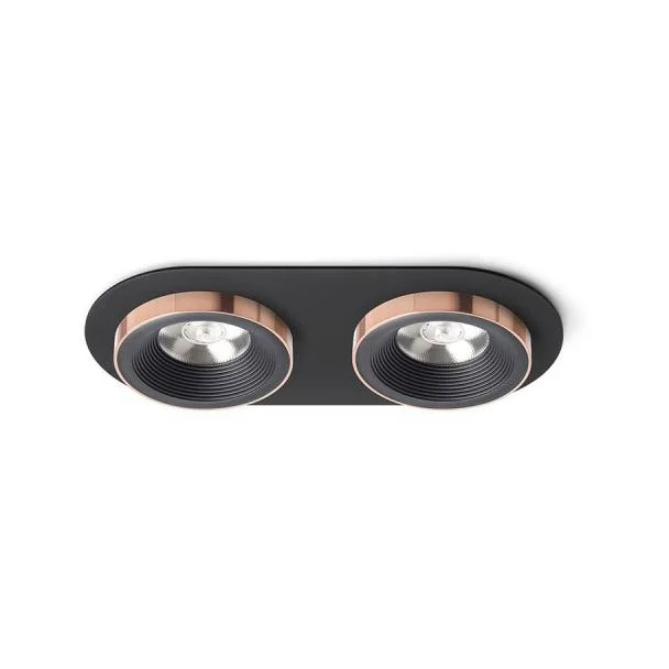 RENDL R13244 SHARM R II wpuszczana czarna/czarna miedź 230V LED 2x10W 24° 3000K