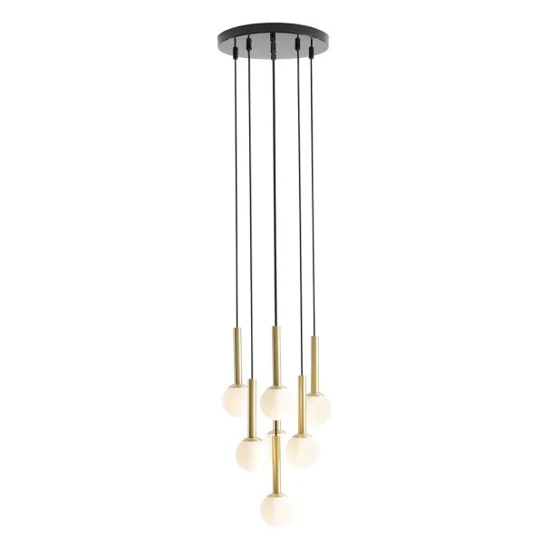 ALDEX 1103T1 LAMPA WISZĄCA RIU 7 RING KOLOR CZARNY MOSIĄDZ