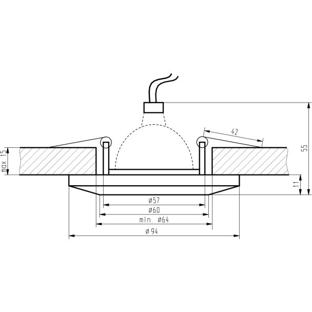 CANDELLUX 2230507 SS-10 CH/WH MR16 CHROM OPR. STROP. STAŁA OKRĄGŁA SZKŁO BEZBARWNE