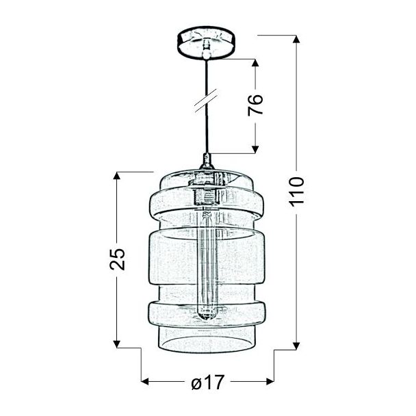CANDELLUX 31-36650-Z ZWIS DECORADO 18 1X60W E27 KLOSZ ZIELONY