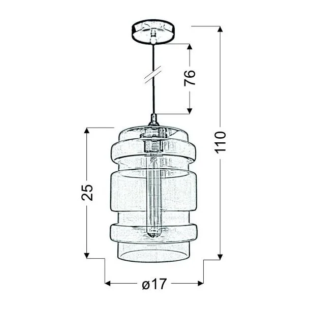 CANDELLUX 31-36650-Z ZWIS DECORADO 18 1X60W E27 KLOSZ ZIELONY