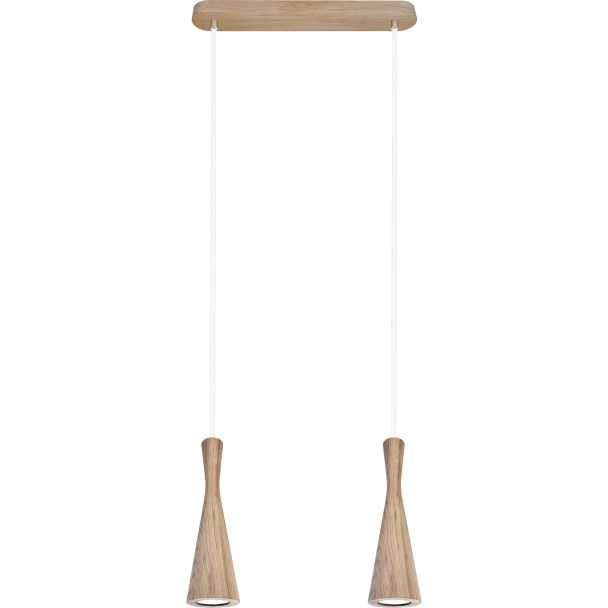 HELLUX 8510244 Lampa wisząca dąb Vegas 2pł