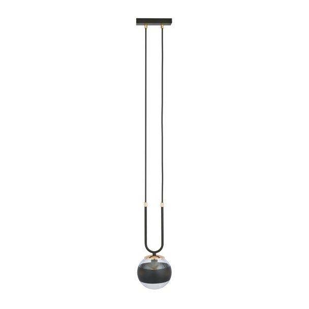 EMIBIG 1113/1 LAMPA WISZĄCA GLAM 1 BLACK/STRIPE