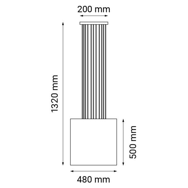 ANTIGO Lampa wisząca IHI - Czarna-miedziany (480 mm) 9493