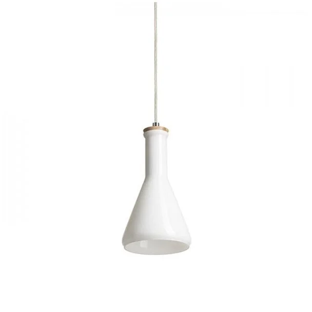 RENDL R12663 PULIRE CON wisząca szkło opalowe/drewno/chrom 230V E14 28W