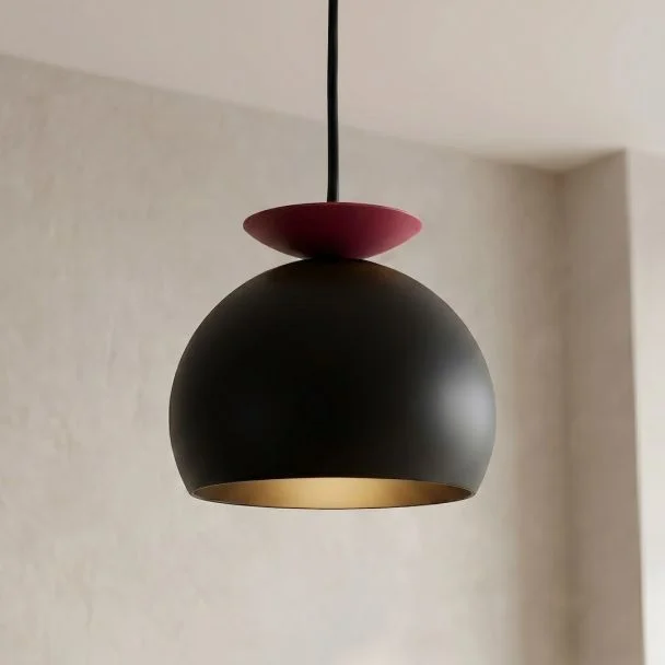 EMIBIG 1752/1 GEO 1 BLACK BURGUNDY Lampa wisząca