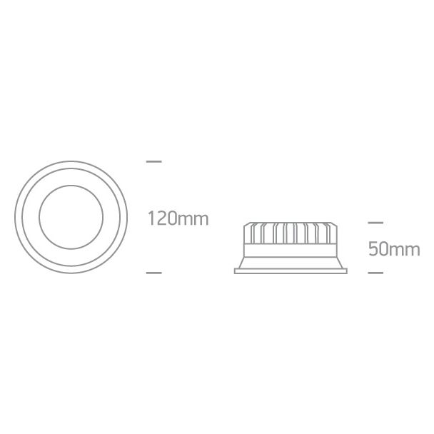 ONE LIGHT 10109D/B/W Maronas czarny downlight LED 3000K 9W dark light