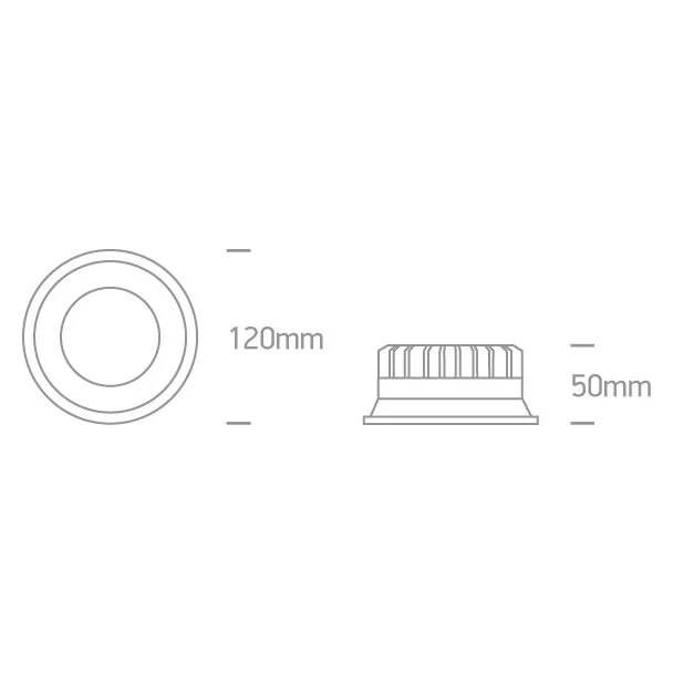 ONE LIGHT 10109D/B/W Maronas czarny downlight LED 3000K 9W dark light
