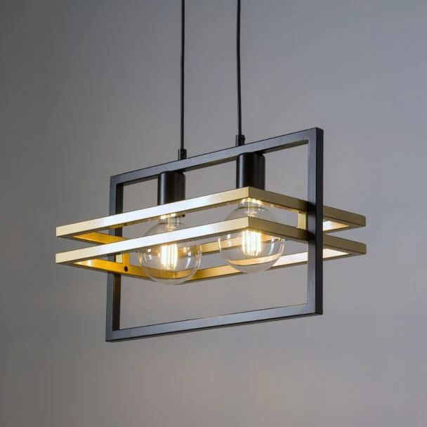 SIGMA 32389 MERCI 2 lampa wisząca czarna złoty
