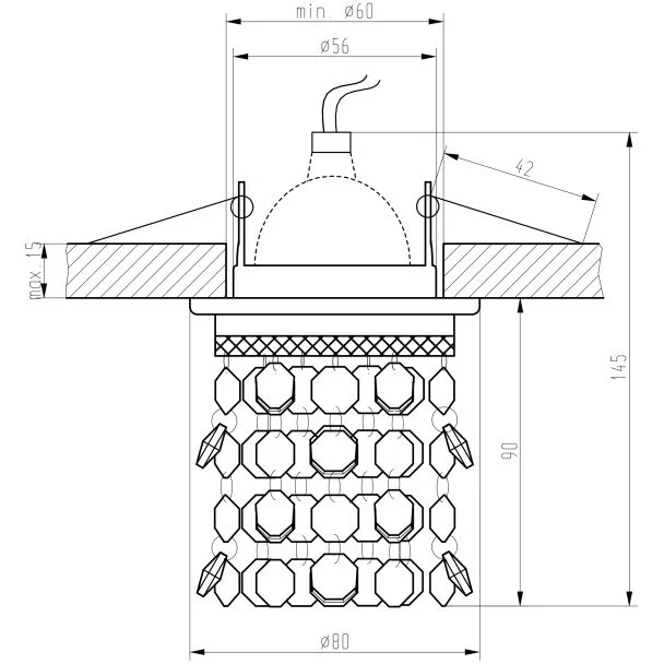 CANDELLUX 2246119 SK-68 CH/YE MR16 CHROM OPR. STROP. DEKORACYJNA ŻÓŁTA MR16 50W