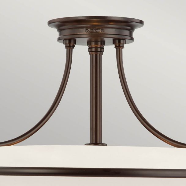 ELSTEAD Griffin QZ-GRIFFIN-SFM-PN 4 Light Semi-Flush Light - Palladian Bronze