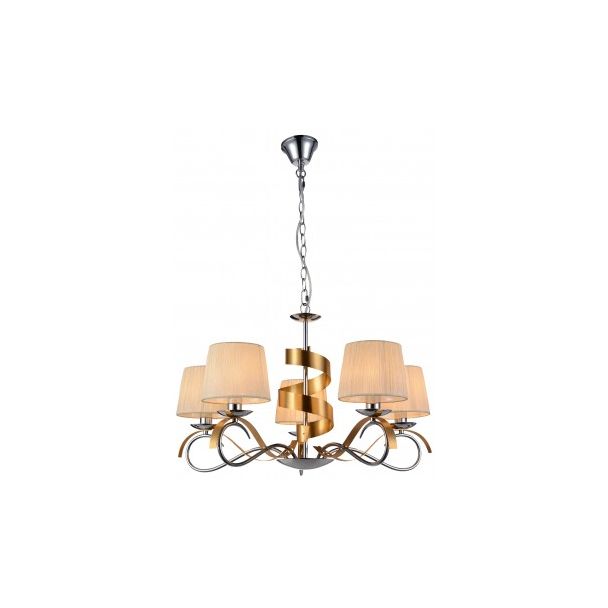 CANDELLUX 35-23445 DENIS ZWIS 5X40W E14 CHROM/ZŁOTY