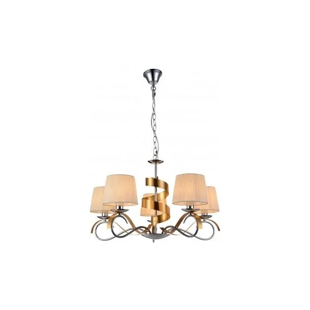CANDELLUX 35-23445 DENIS ZWIS 5X40W E14 CHROM/ZŁOTY