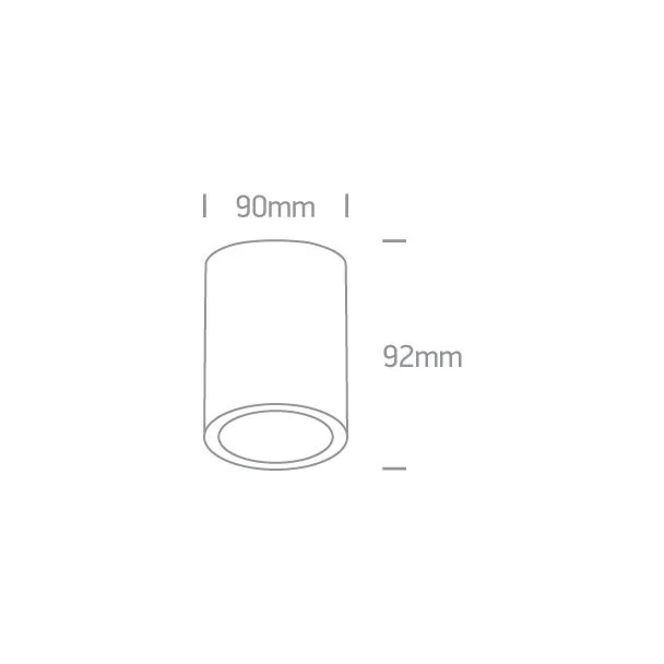 ONE LIGHT 67138C/G/D Modi szary zewnętrzny cylinder sufitowy 6000K 6x1W IP54