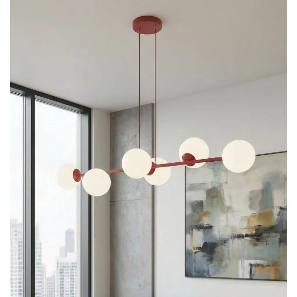EMIBIG 1644/6 MAGNUS 6 BURGUNDY OPAL LAMPA WISZĄCA