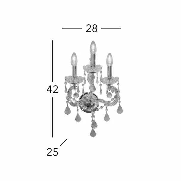 KOLARZ 0413.63.3.SPT BELVEDERE lampa ścienna złoto 24K