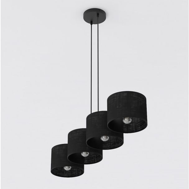 EMIBIG 1655/4 ECO 4 BL BLACK LAMPA WISZĄCA