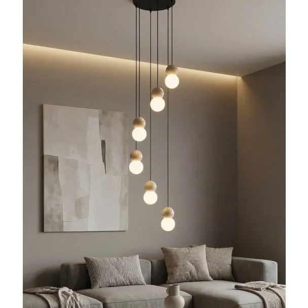 EMIBIG 1675/6 LOOP 6 BLACK LAMPA WISZĄCA