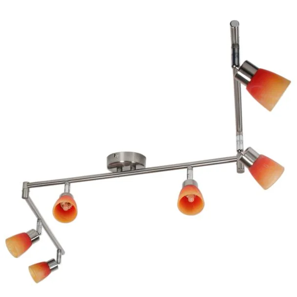CANDELLUX 96-07417 LAMPA DROPS LISTWA 6x40W G9 NIKIEL MAT RAINBOW