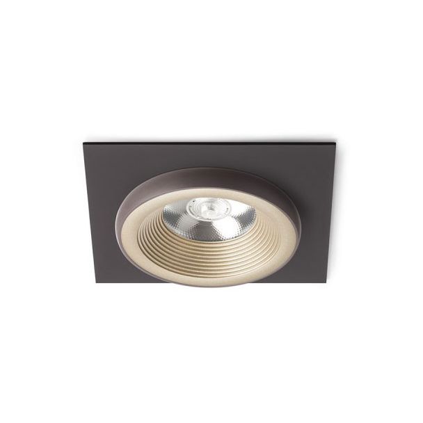 RENDL R13251 SHARM SQ I wpuszczana perłowo-złota/brązowa 230V LED 10W 24° 3000K