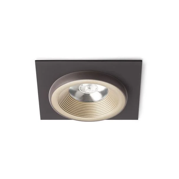 RENDL R13251 SHARM SQ I wpuszczana perłowo-złota/brązowa 230V LED 10W 24° 3000K
