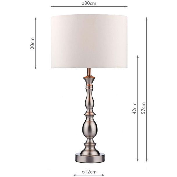 DAR MAD4246 MADRID BALL TL SAT CHR CW SHADE