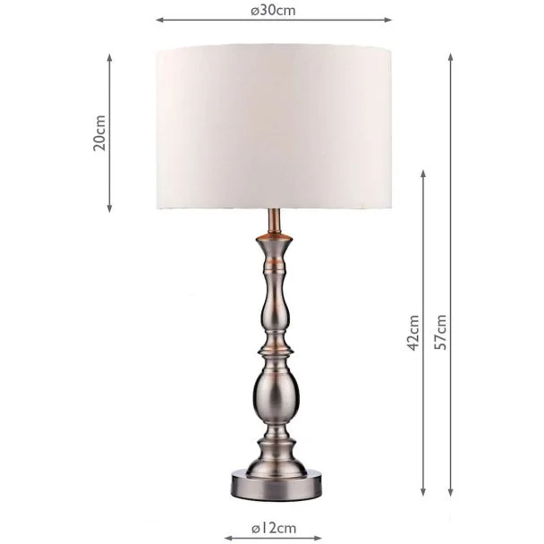 DAR MAD4246 MADRID BALL TL SAT CHR CW SHADE