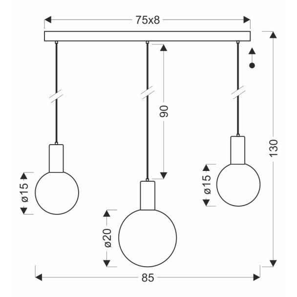 CANDELLUX STUDIO 33-51110 TESTA lampa wisząca