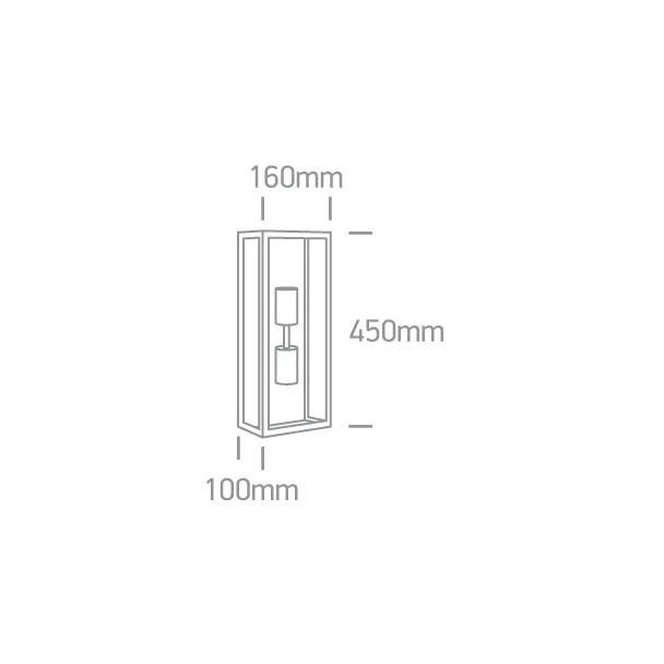 ONE LIGHT 67406B/B Gabbia 2A czarna lampa ogrodowa 2x40W E27 stal nierdzewna 201 + szkło hartowane