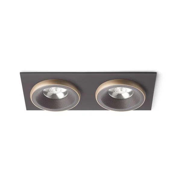 RENDL R13257 SHARM SQ II wpuszczana brązowa/perłowo-złota 230V LED 2x10W 24° 3000K