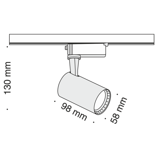 WYPRZEDAŻ MAYTONI TR003-1-6W4K-B Single phase track system Track lamps Track Lighting Black oprawa 1-fazowy
