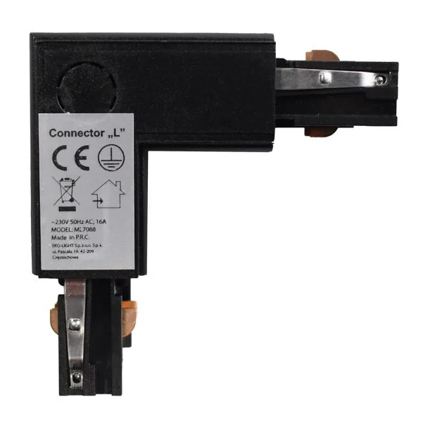 MILAGRO ML7088 Łącznik Lampy Track Light Czarny 3-obwodowy Typ: LU