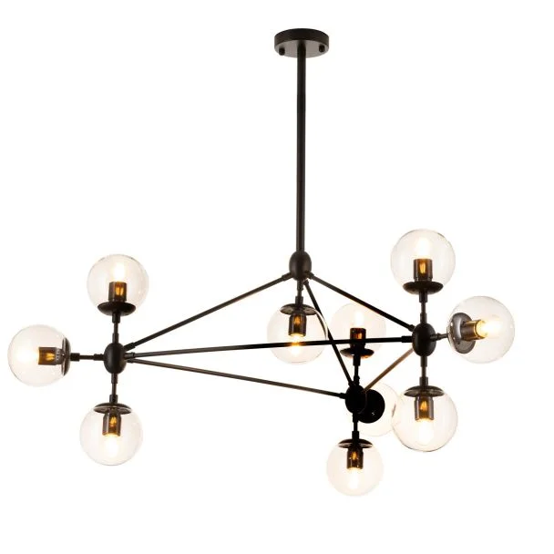 Step into design ST-9047-10 amber Lampa wisząca ASTRIFERO-10 bursztynowo czarna 90 cm