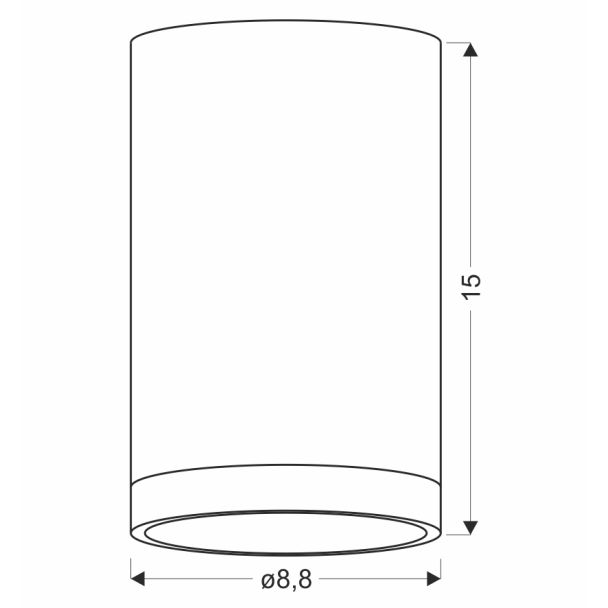 CANDELLUX 2282879 TUBA LAMPA SUFITOWA 9W LED 8,8/15 DREWNIANY+SZARY 4000K
