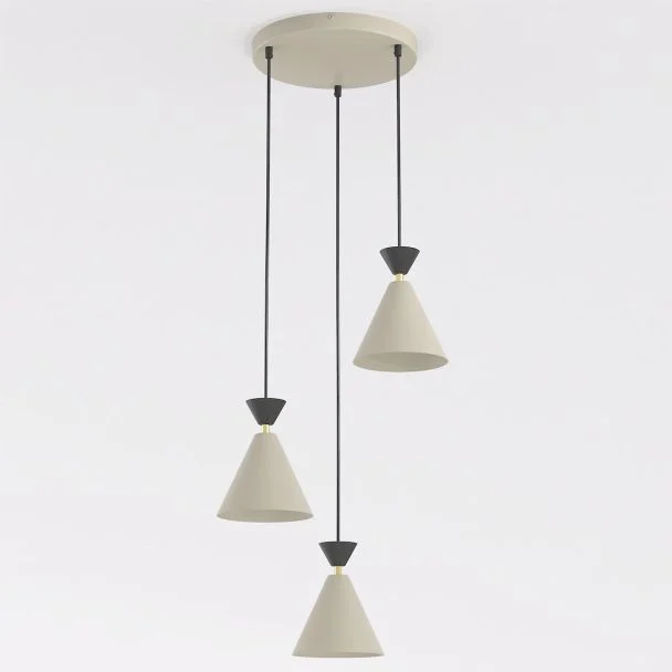 EMIBIG 1741/3PREM KLEVER 3PREM MOKKA BLACK Lampa wisząca