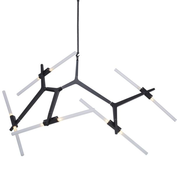 Step into Design ST-1001-6 black Lampa wisząca STICKS-6 czarna