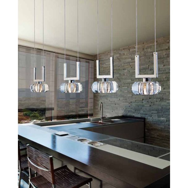 AZZARDO 1798-4PB / AZ0494 Rubic 4 A Lampa wisząca