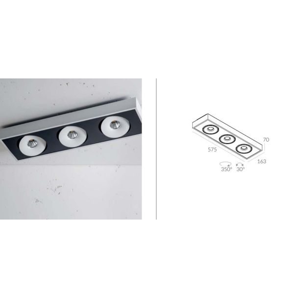 LABRA 3.0727 LAVA 3 NT edge.LED 3x 6.5W On-Off