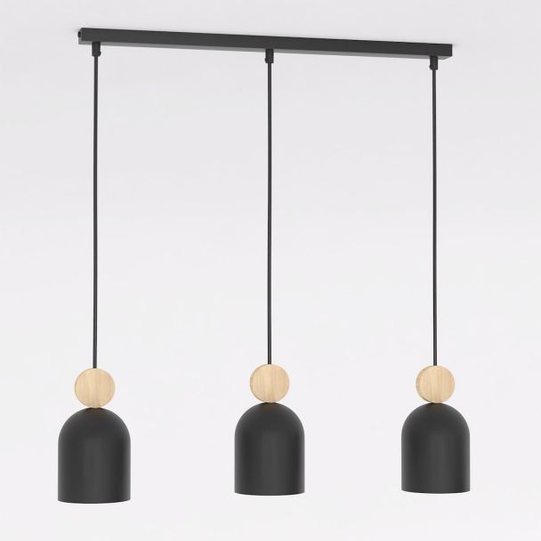 EMIBIG 1692/3 MESI 3 BLACK LAMPA WISZĄCA