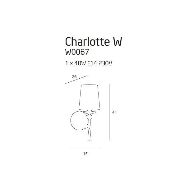 MAXLIGHT CHARLOTTE kinkiet W0067