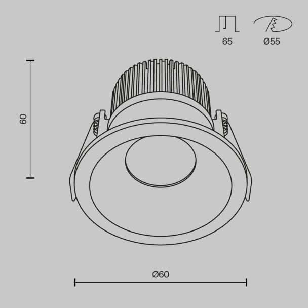 MAYTONI DL034-01-06W4K-D-B Zoom Downlight czarny