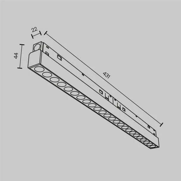 MAYTONI TR031-4-24WTW-DD-B Points Track Lighting czarny