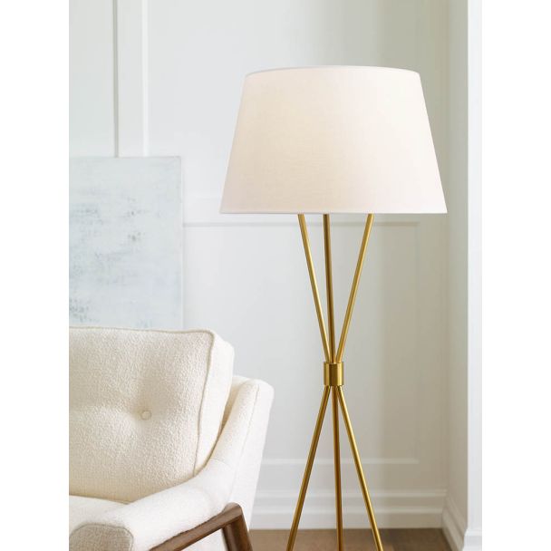 ELSTEAD Penny FE-PENNY-FL-BB 1 Light Floor Lamp - Burnished Brass
