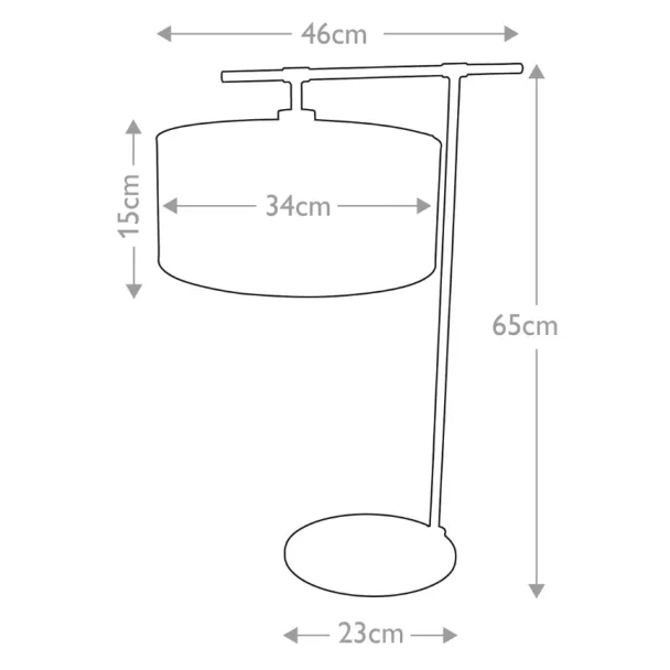 ELSTEAD BALANCE-TL-BKPB Lampa stołowa Balance - 1 źródło światła - Czarna z polerowanym mosiądzem