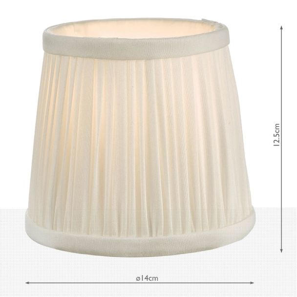 DAR ULY0515 ULYANA PLEATED SHADE 14CM IVORY